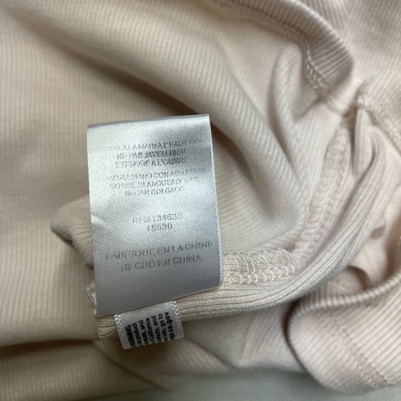 Anthropologie Sunday In Brooklyn Ribbed One Shoulder Top In Beige Size Medium - Picture 12 of 12
